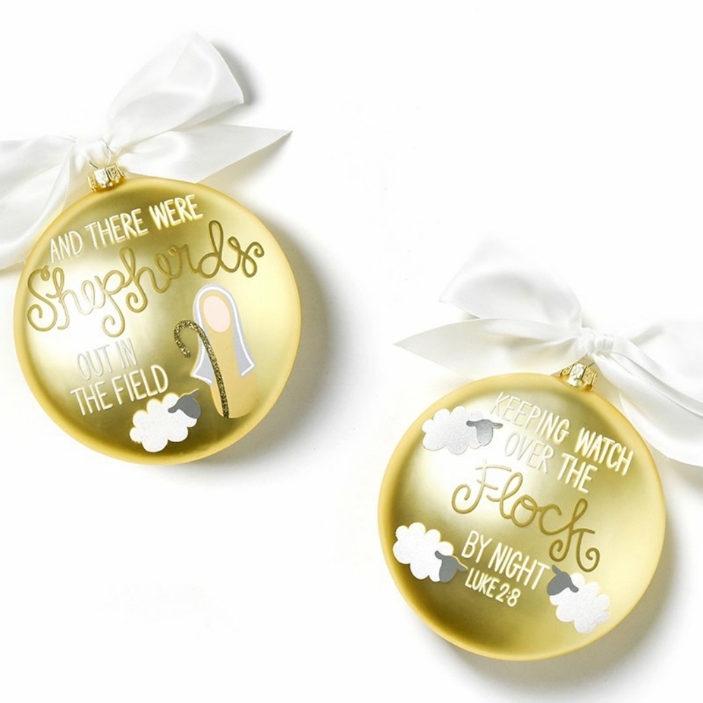 Coton Colors The Birth Of Christ Glass Ornament